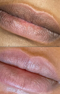 Discover how lip blush for dark lips corrects hyperpigmented lips with lasting results. Belle Âme's lip blush artists in Vancouver restore even lip tone.