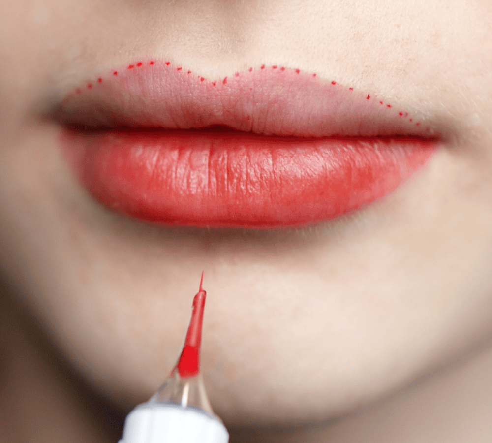 Lip blush tattoo in Vancouver
